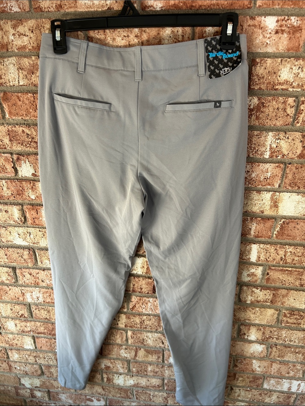 30x32 Men's Light Gray Performance Golf Pants - Modern Stretch Fit - Picture 4 of 4